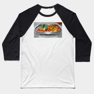 Tomato and Cucumber Harvest in Kitchen Sink Baseball T-Shirt